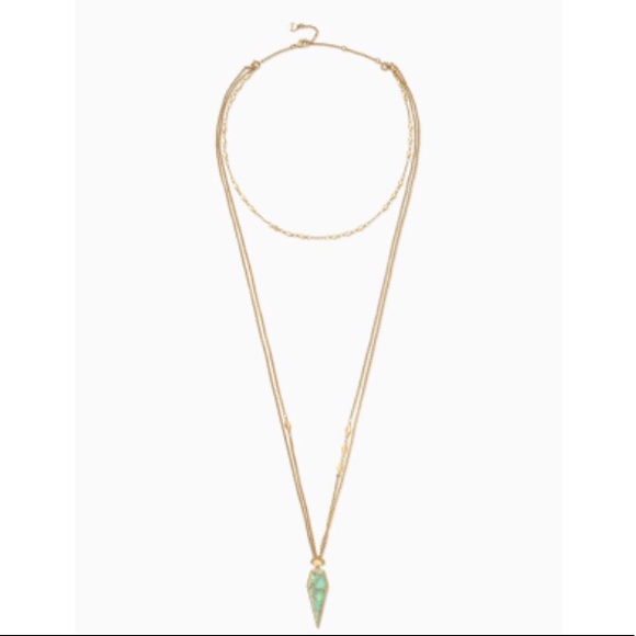 Stella & Dot | GOLD + Aqua Blue 3-in-1 Versatile Winona Layer Necklace - Picture 5 of 9
